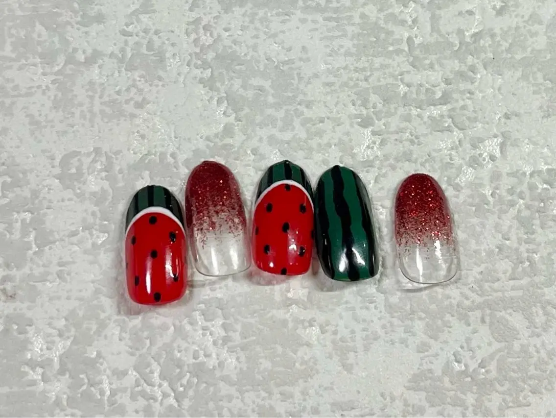 ネイル ジェルネイル キラキラネイル メンズネイル パラジェル 夏ネイル kiki nail たまプラーザのネイルデザイン