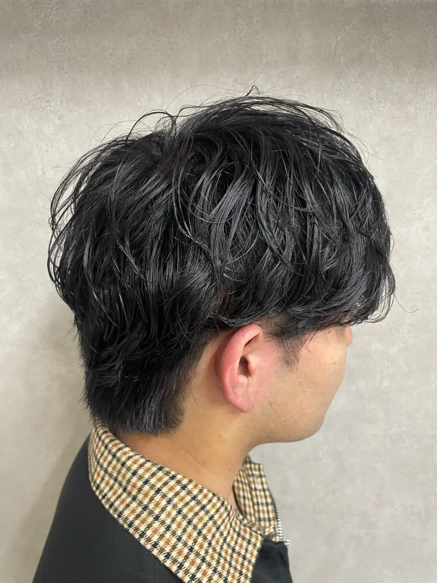 パーマ メンズ メンズパーマ ツーブロック 刈り上げ カット パーマ 工藤 洸のヘアスタイル