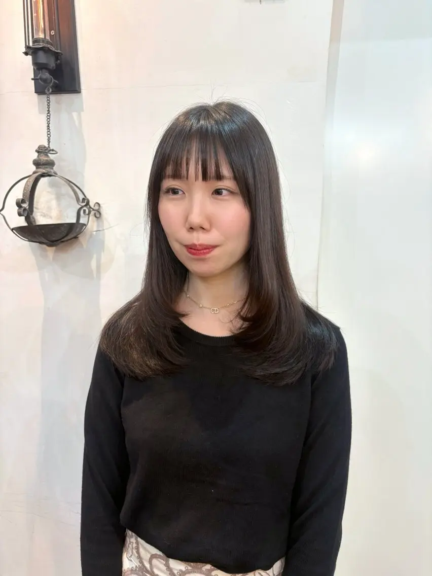 セミロング レイヤーカット カット rena/レイヤー /顔まわりのヘアスタイル