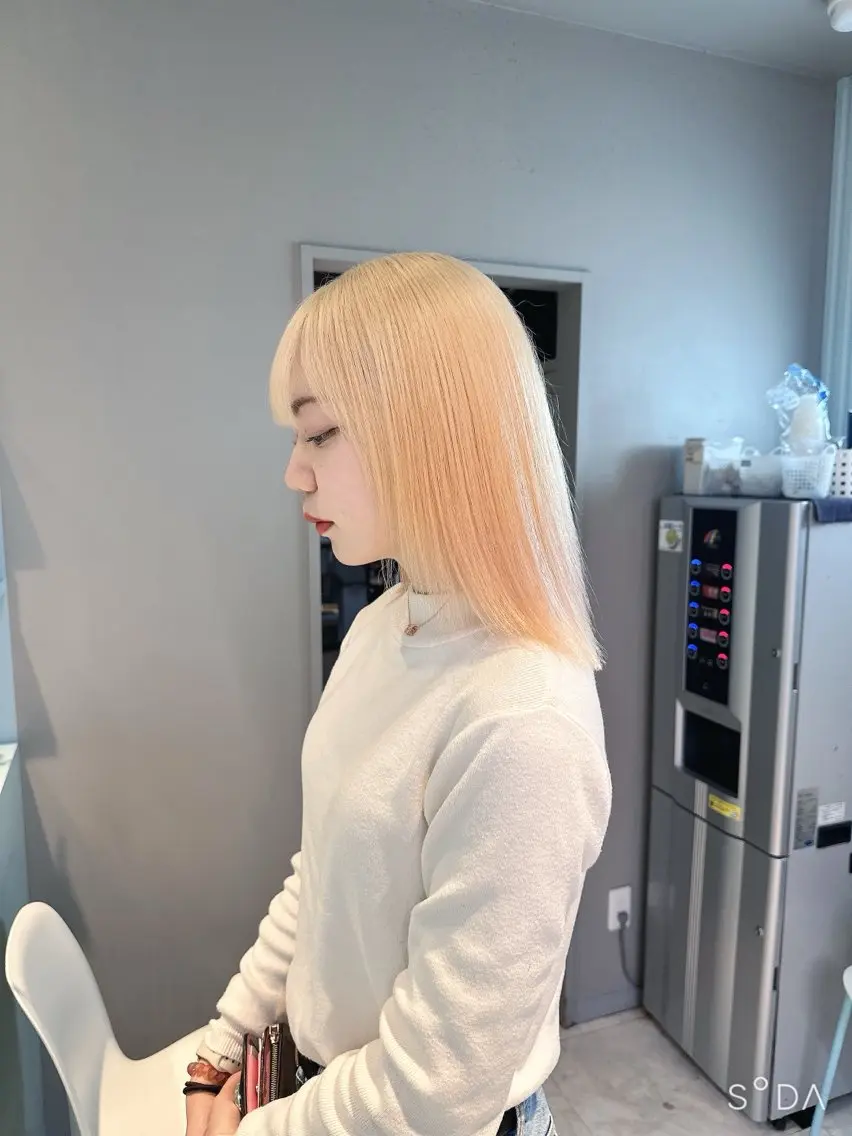 ミディアム カラー 🪄池袋ハイトーン 🪄ブリーチカラーのヘアスタイル