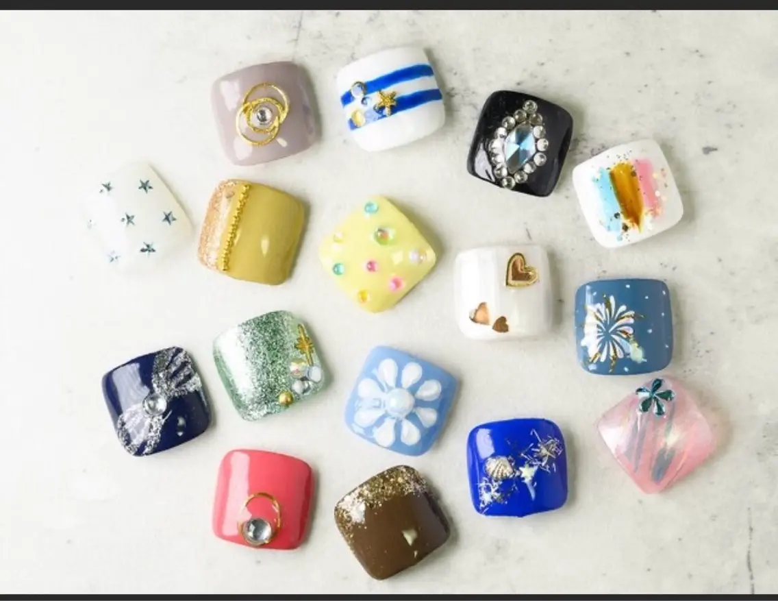 FOOT☆フットネイル親指アート♥フットバス付きの写真