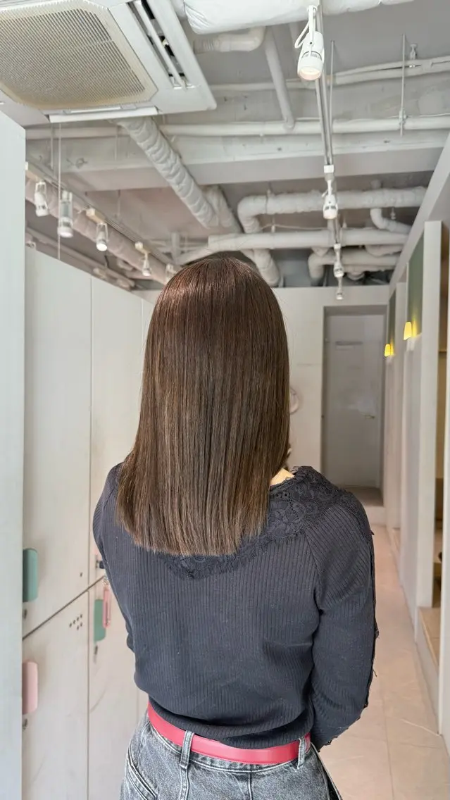 セミロング カラー 杉田 茉優のヘアスタイル