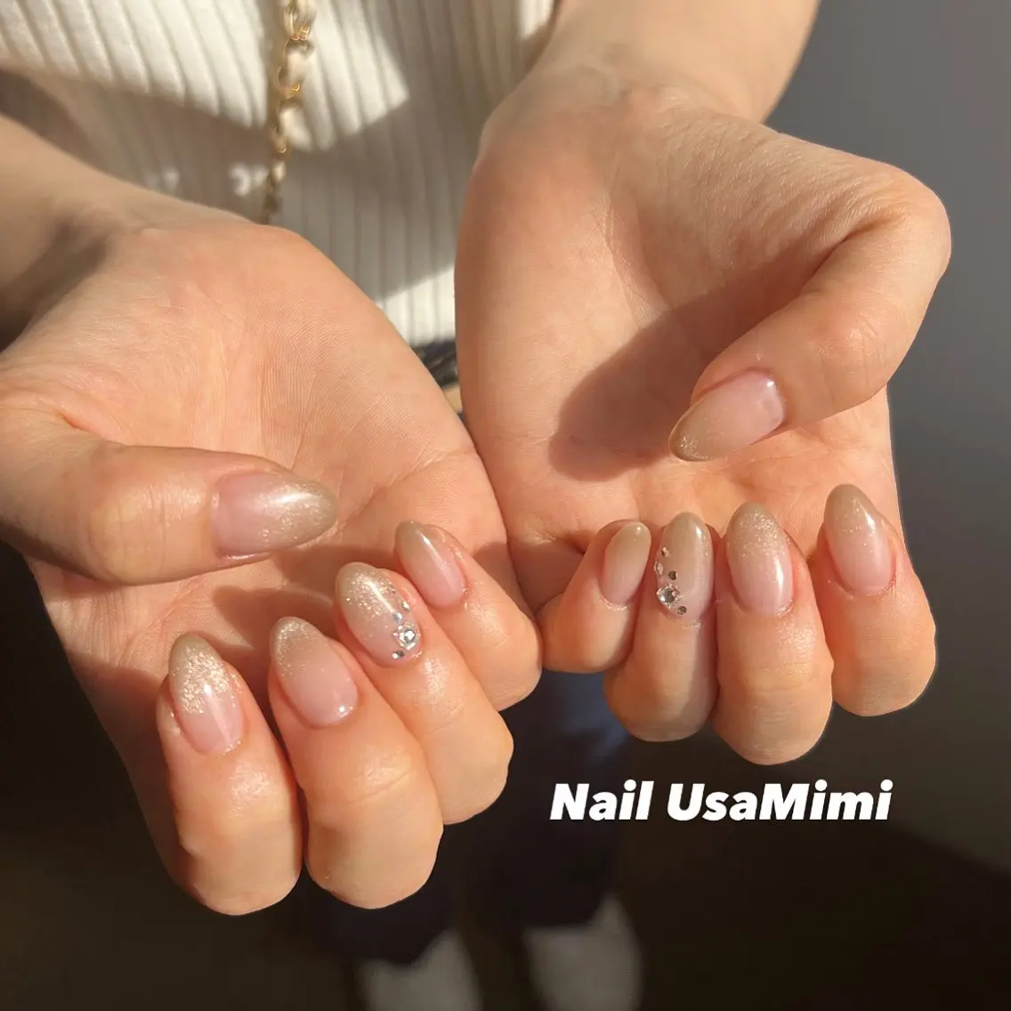 ネイル アートネイル オーロラネイル チークネイル フレンチネイル ジェルネイル ハンドネイル 本町NailUsa Mimi RIKOのネイルデザイン