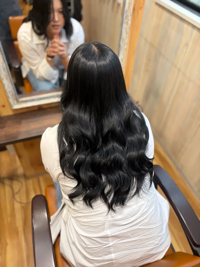 ロング カラー tetote ミコのヘアスタイル