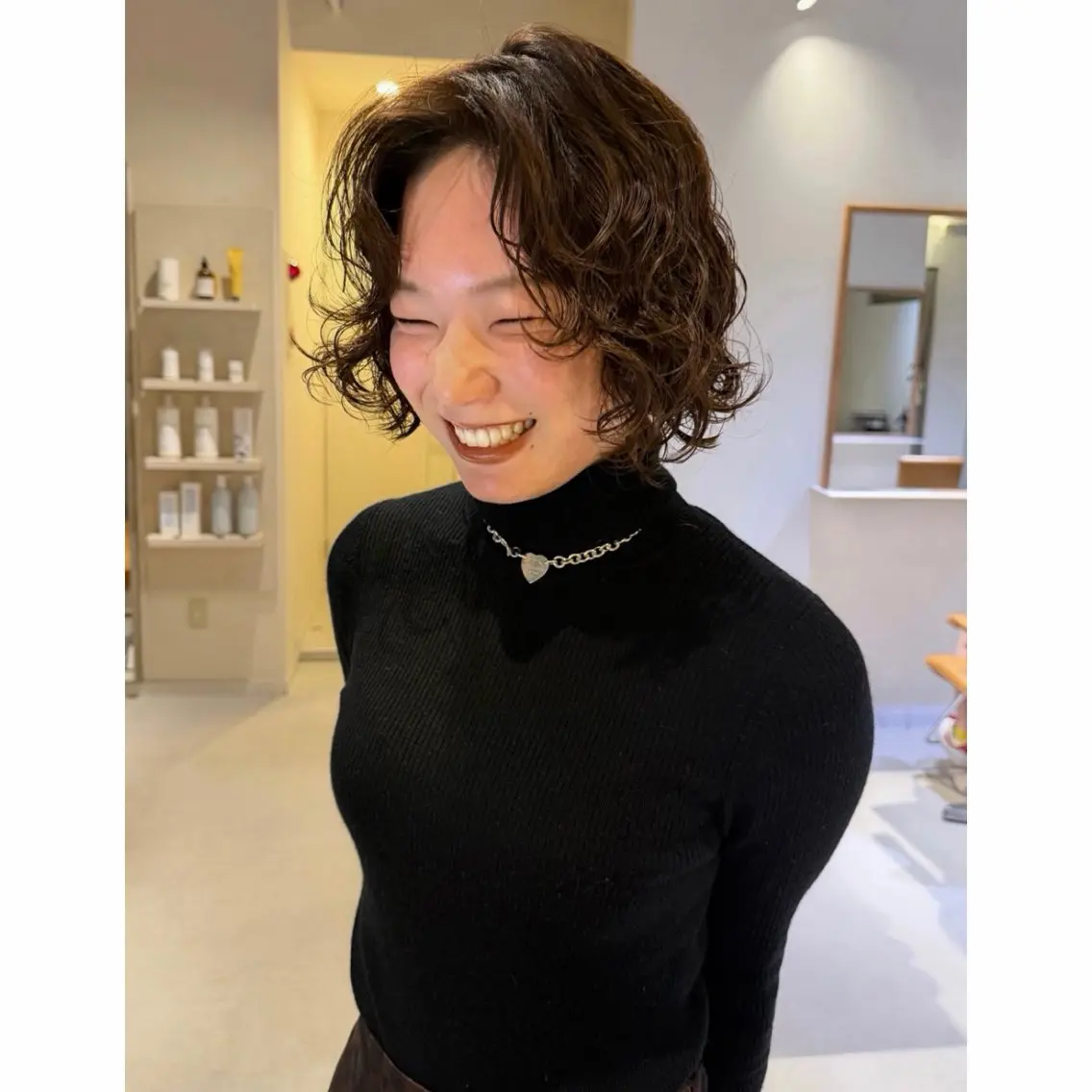 【朝楽パーマ🧃】パーマ+カット+トリートメント🫧の写真