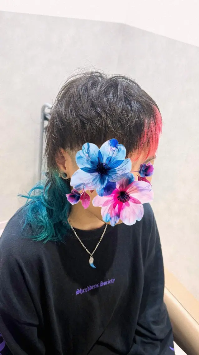 ショート カラー インナーカラー カット ヘアカラー 🌼デザインカラー 🌼kumicoのヘアスタイル