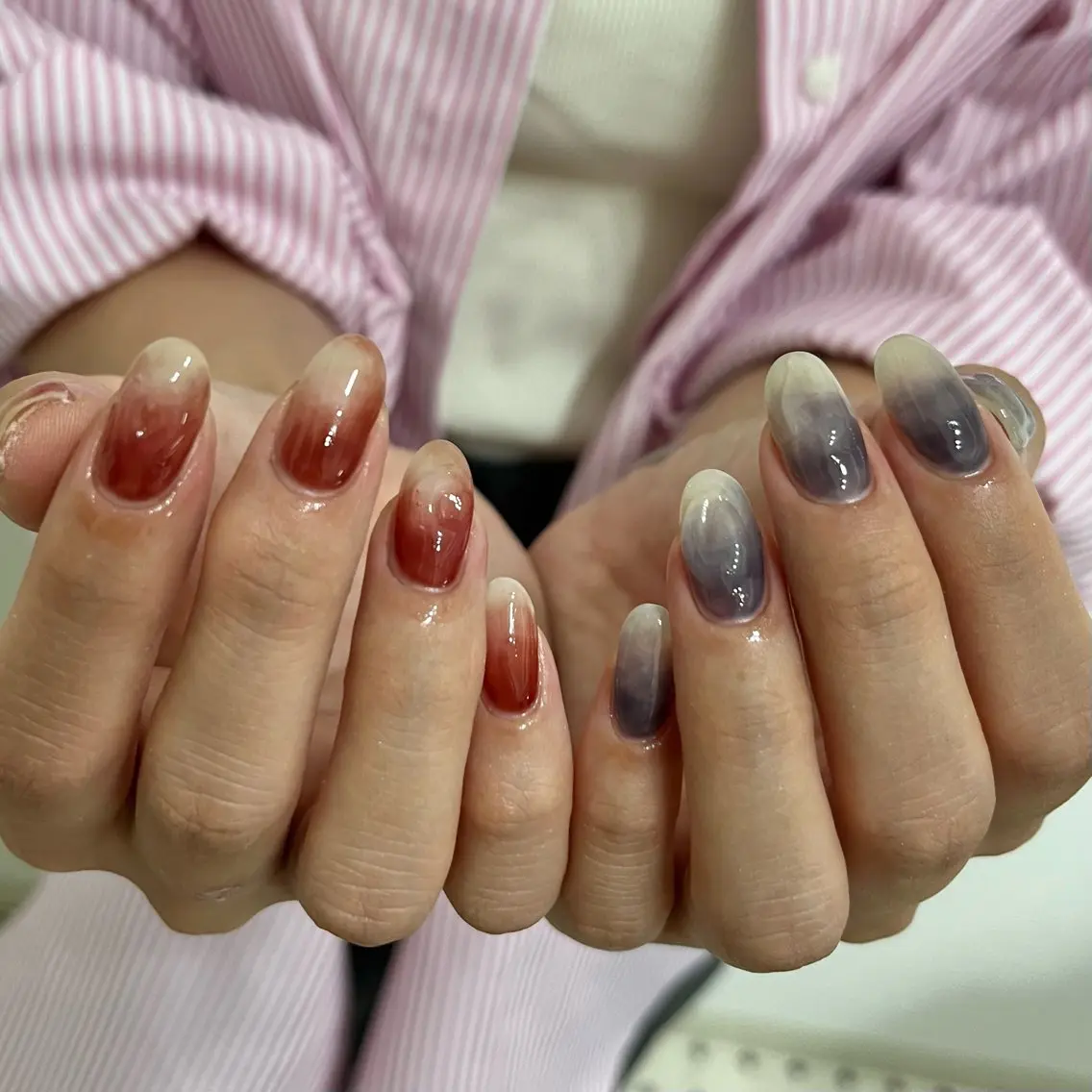 ネイル グリーン ハンドネイル vegh. nail/阿波座のネイルデザイン