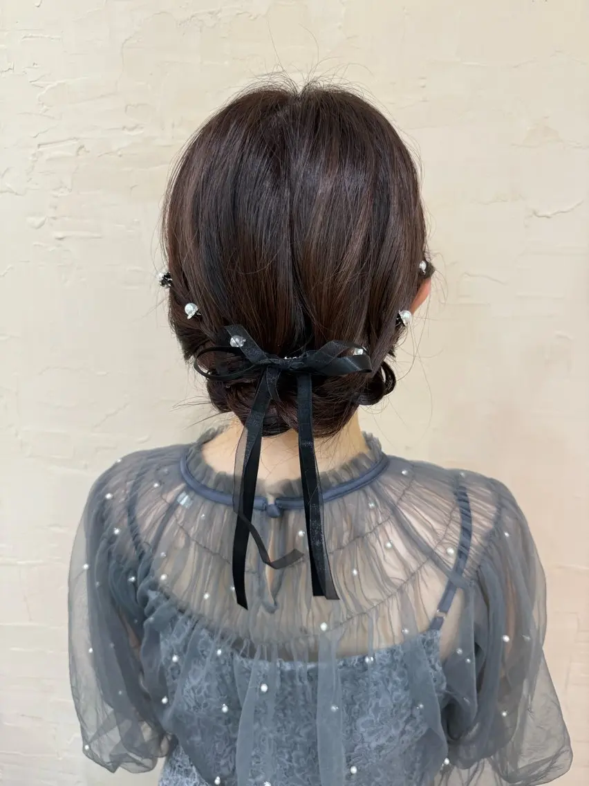 ミディアム ヘアアレンジ ヘアセット まとまるボブ🌼 アレンジ🌼鴨下穂香のその他イメージ