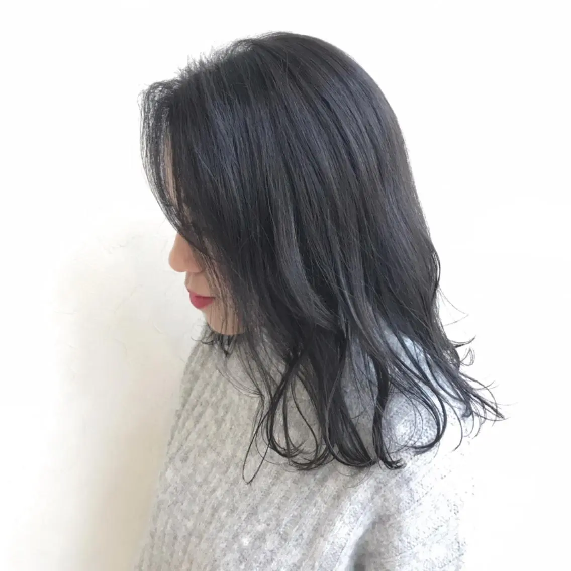 ミディアム カラー アッシュ ブルーカラー ブルーアッシュ メンズ指名多数!! 田島史也のヘアスタイル
