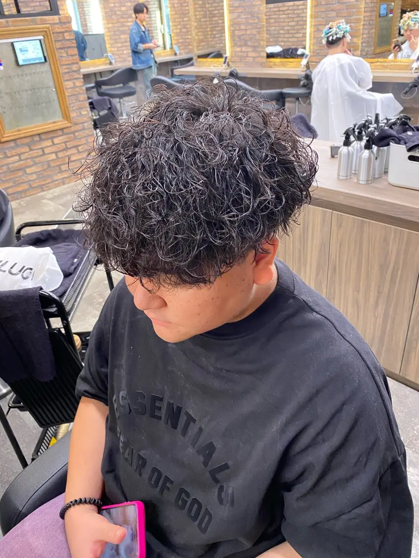 ショート メンズ カット パーマ ヘアセット メンズ特化 水口湧太のヘアスタイル