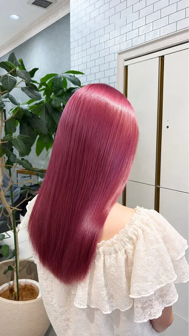 1ブリーチ＋ヘアカラー🧡💚の写真
