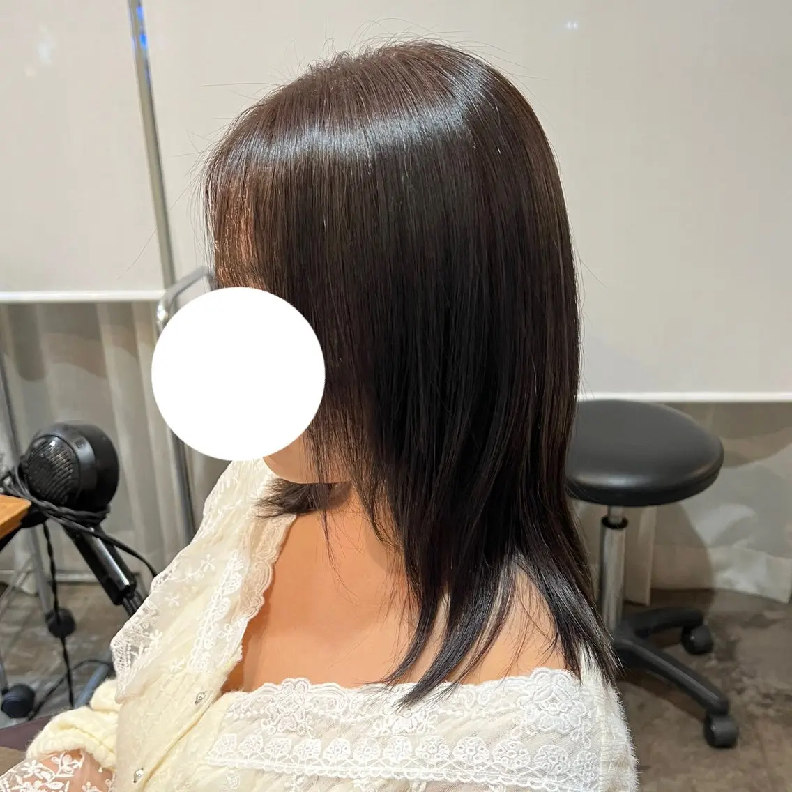 セミロング カラー ブリーチ 透明感カラー ラベンダーカラー ヘアカラー Dia ‎ アキヨシ ミユのヘアスタイル