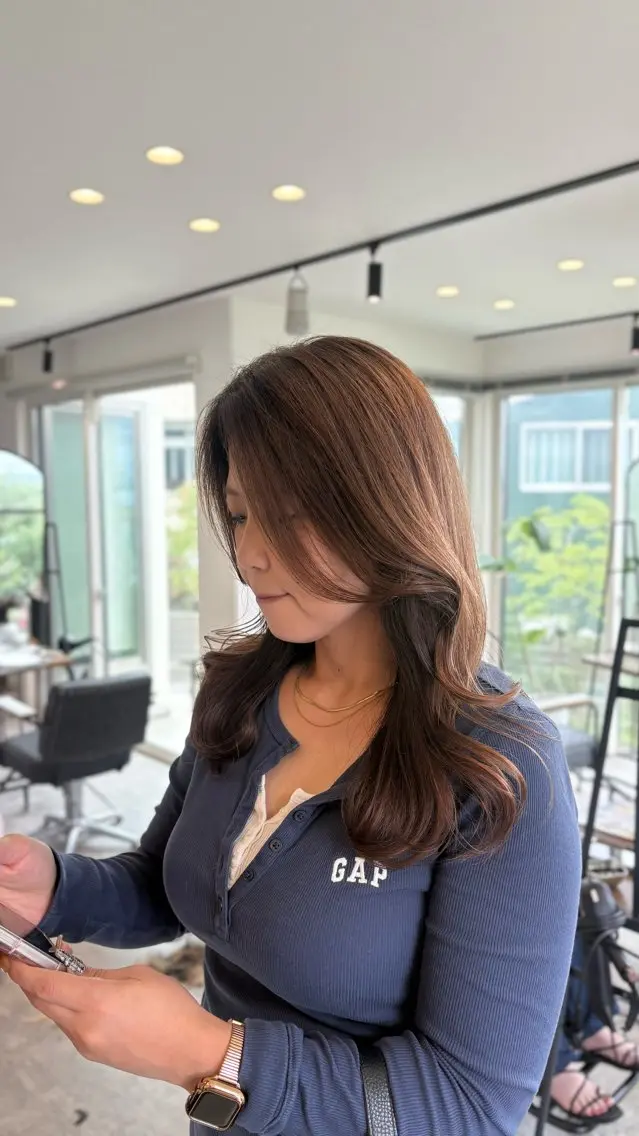 ミディアム カラー カット ヘアカラー カットモデル✂️ ゆうかのヘアスタイル