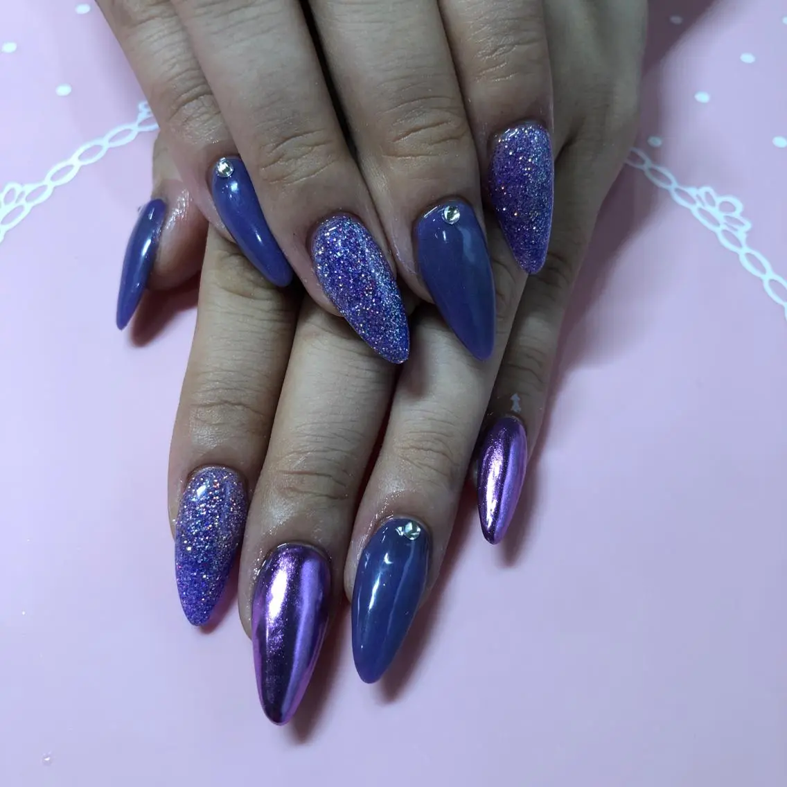 セミロング ネイル ハンドネイル 《LB》ラブリエ Nail&eyeのマツエク・マツパデザイン