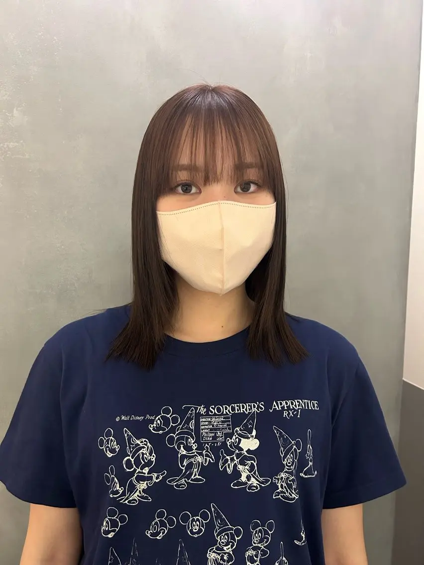 ミディアム カラー カット ヘアカラー トリートメント 🦖ミニボブ/ボブ /MOEKA🦕のヘアスタイル