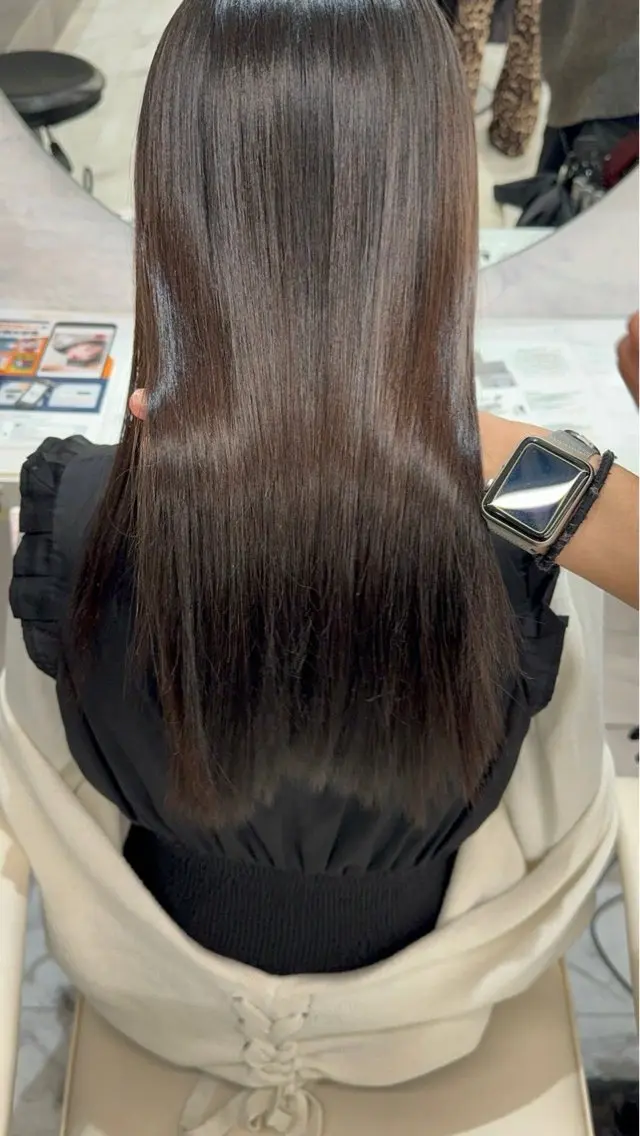 ミディアム カラー ヘアカラー トリートメント 縮毛矯正🫧髪質改善 高原瑞輝のヘアスタイル