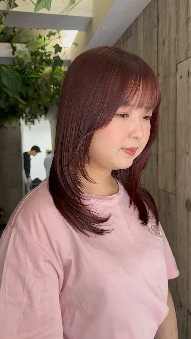ロング カラー ヘアアレンジ あおい 🍒暖色カラーのヘアスタイル