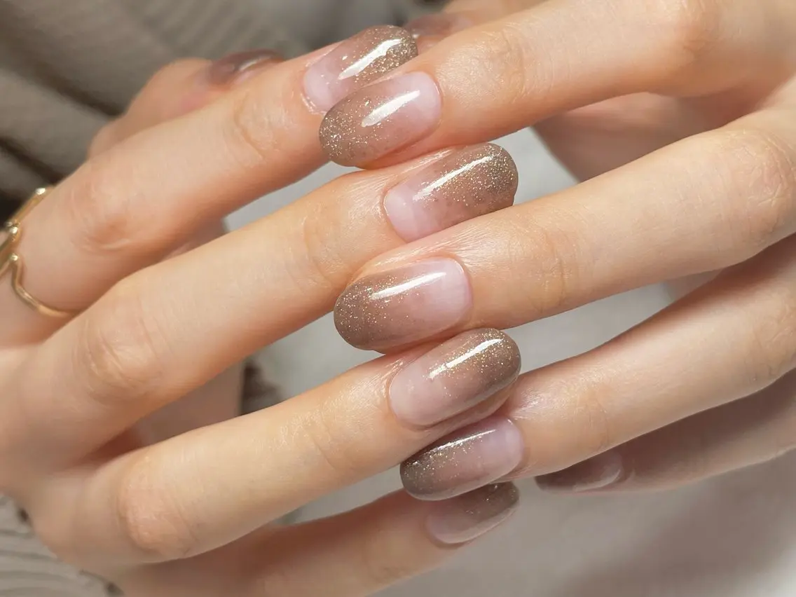 ネイル ラメ(グリッター) ラメグラデーション riri-nail Rie Endoのネイルデザイン