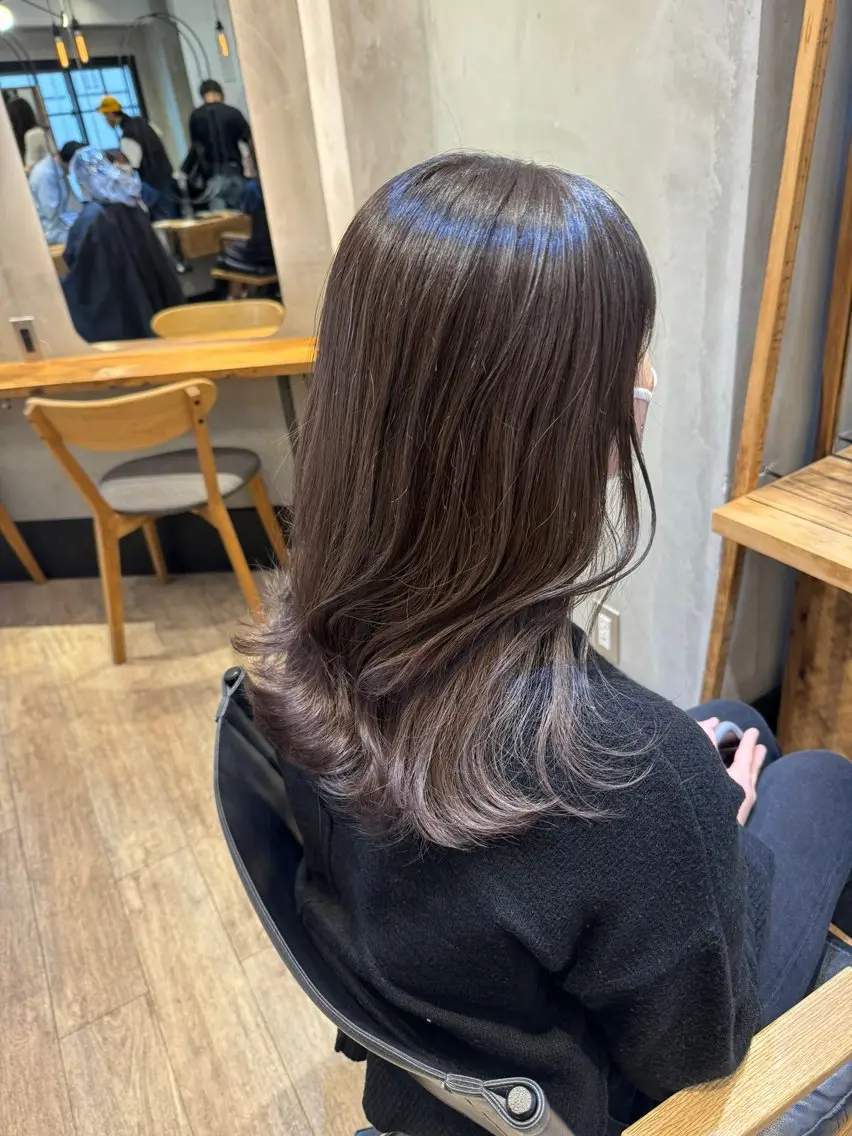 セミロング ヘアカラー トリートメント 新宿/顔周りカット +レイヤー＝しずく♩のヘアスタイル