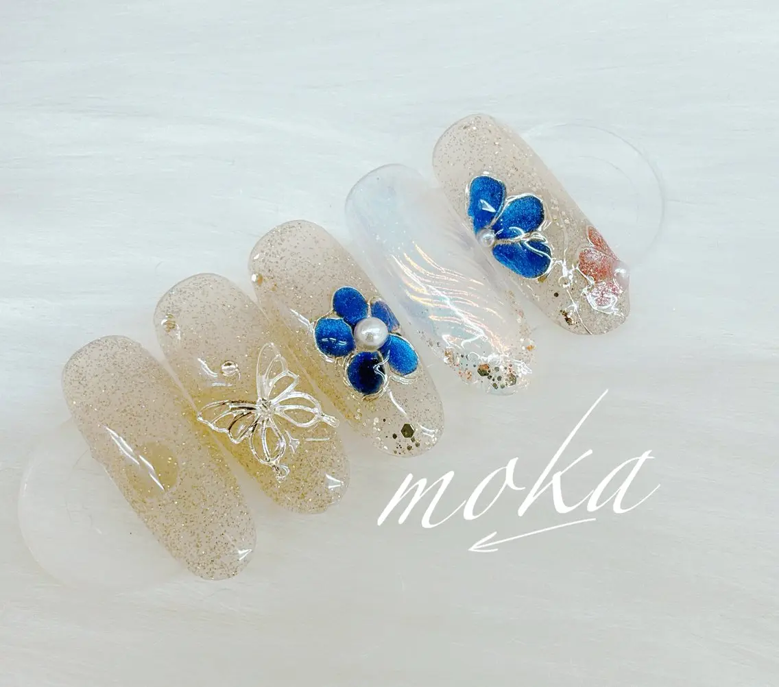 ネイル ハンドネイル ハンドケア 胡蝶蘭レディースサロ ンNailMOKAのネイルデザイン