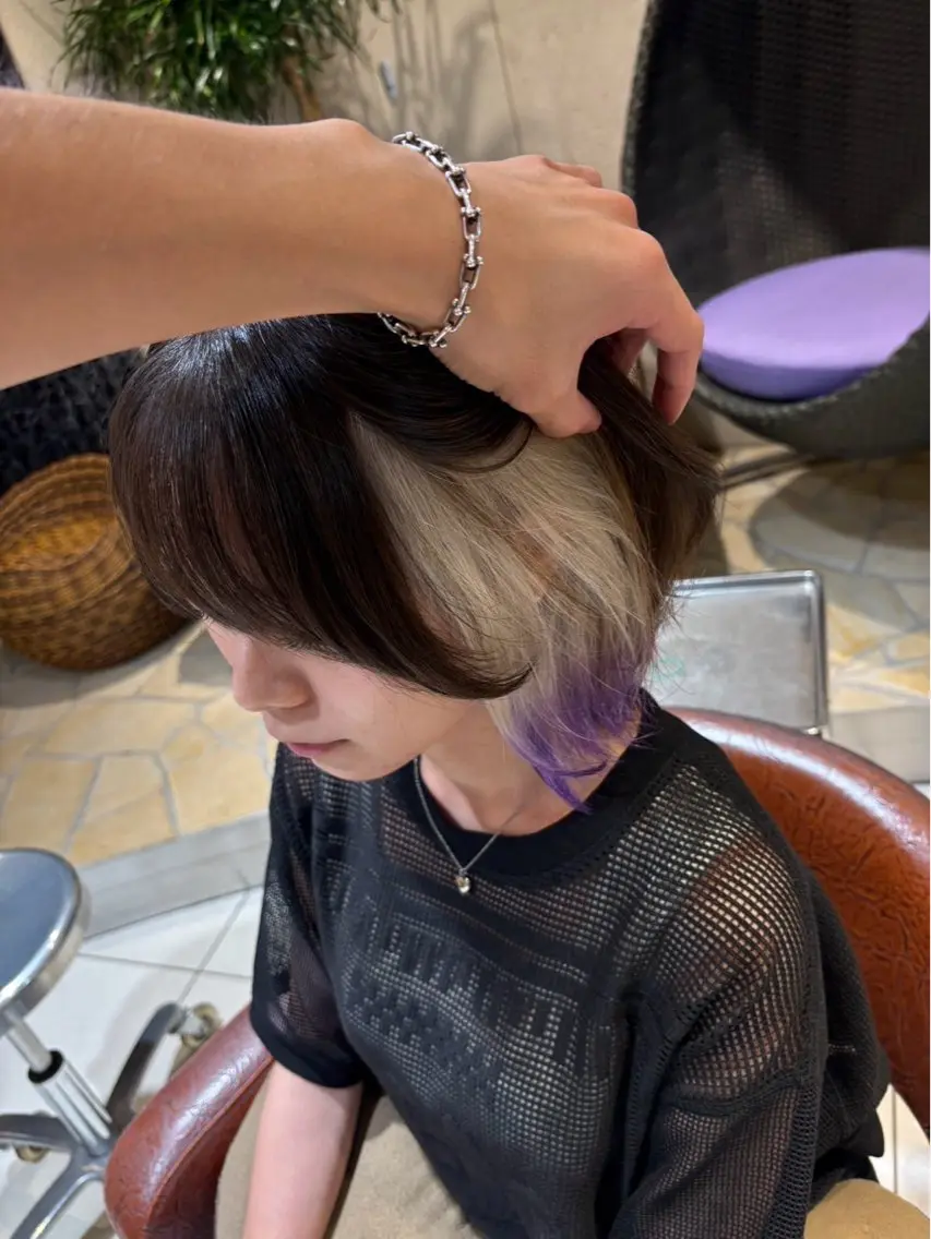 カラー ホワイトベージュ︎︎ seikaのヘアスタイル