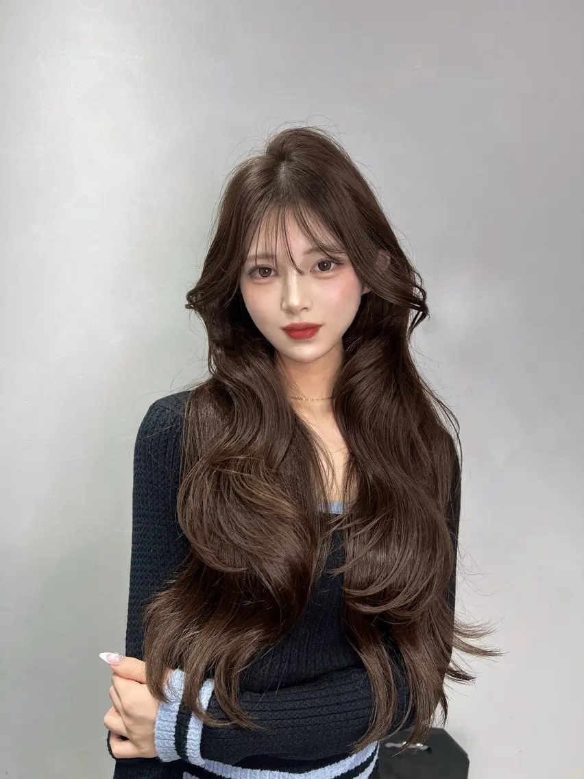ロング カラー カット ヘアカラー トリートメント ワンホン×韓国/ 髪質改善/itaruのヘアスタイル