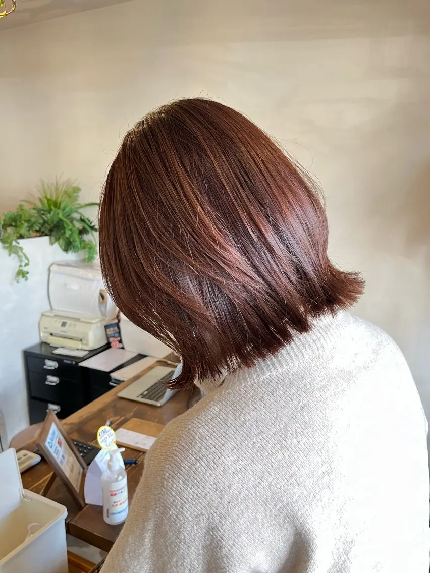 ミディアム カラー カット ヘアカラー トリートメント AKALA HAIR 西宮店 Juriのヘアスタイル
