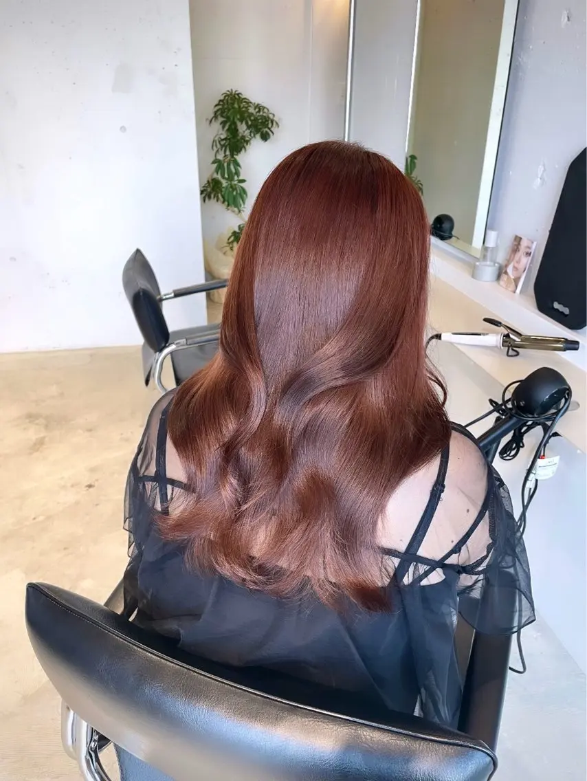 セミロング カラー ヘアカラー トリートメント tim hinaのヘアスタイル