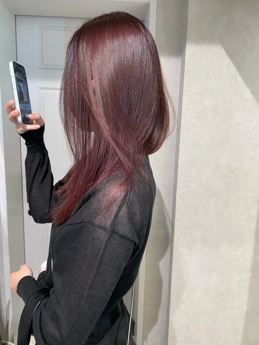 セミロング カラー ブリーチ ブリーチなしカラー トリートメント ヘアカラー ナチュラル透明感🌱 小山美樹子のヘアスタイル