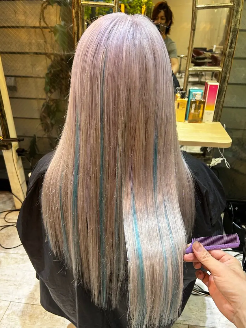 ロング カラー ‼️最新ハネエクステ 原宿のヘアスタイル
