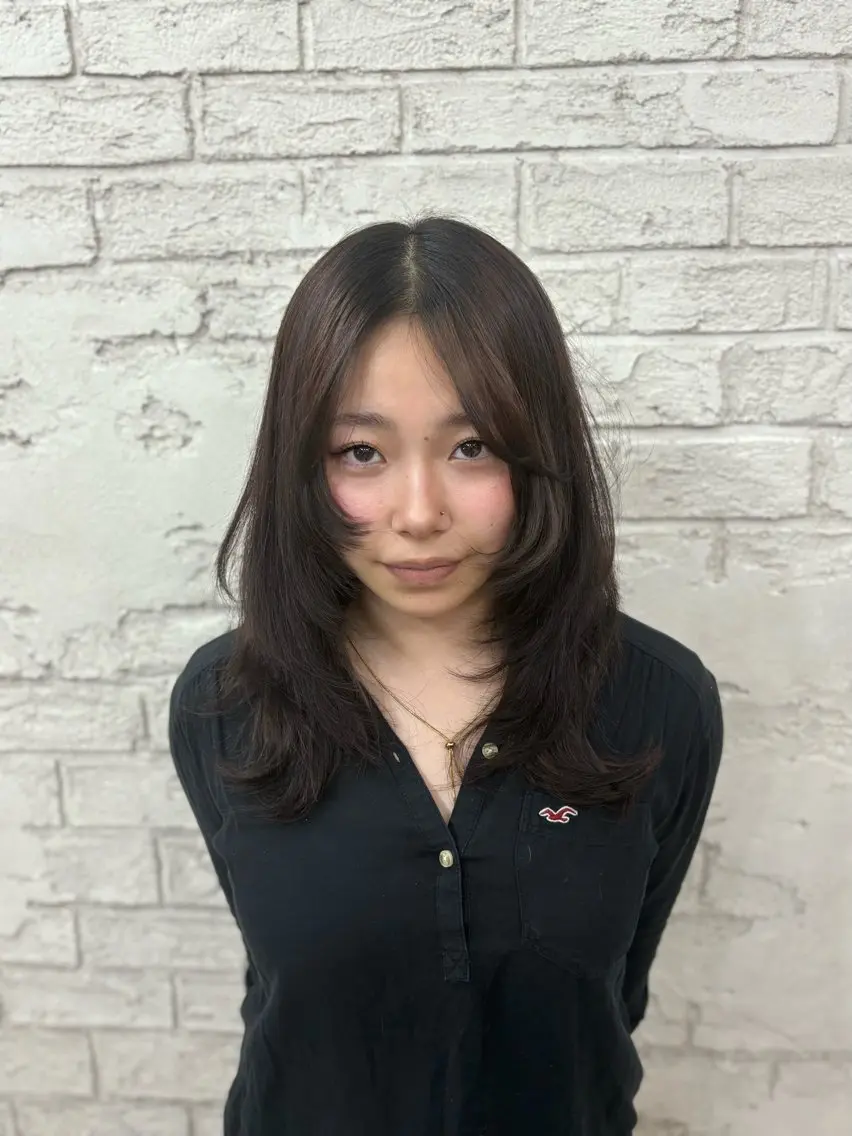 ロング 韓国レイヤー/ブリ ーチ🩶Momo🩶のヘアスタイル