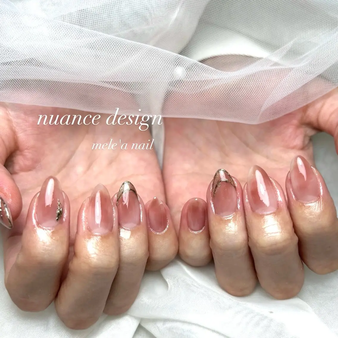 ネイル ニュアンスネイル ハンドネイル Mika meléa nailのネイルデザイン