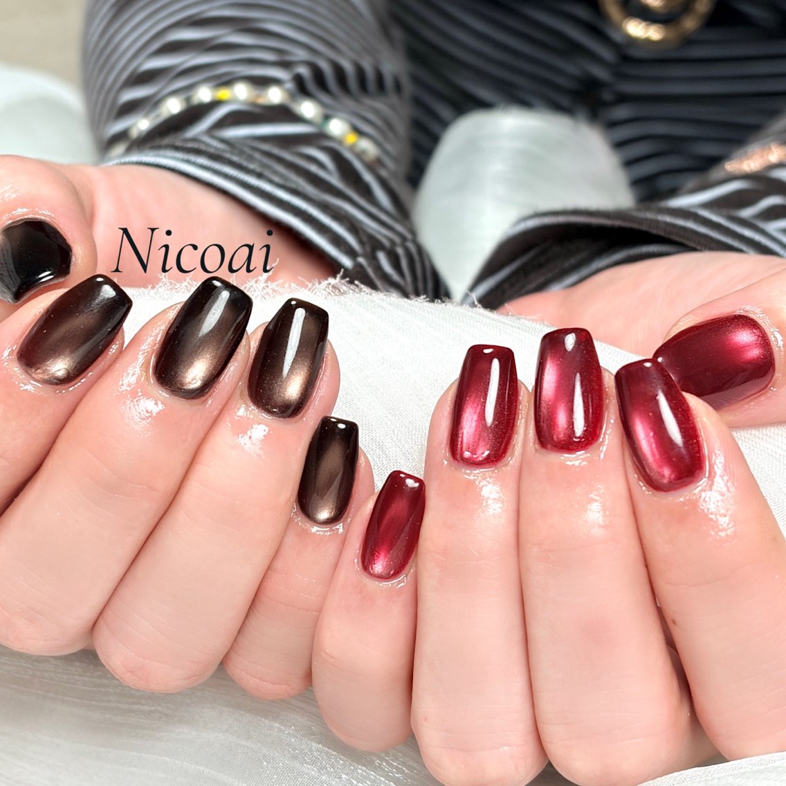 ネイル マグネットネイル ハンドネイル NailSalon Nicoaiのネイルデザイン