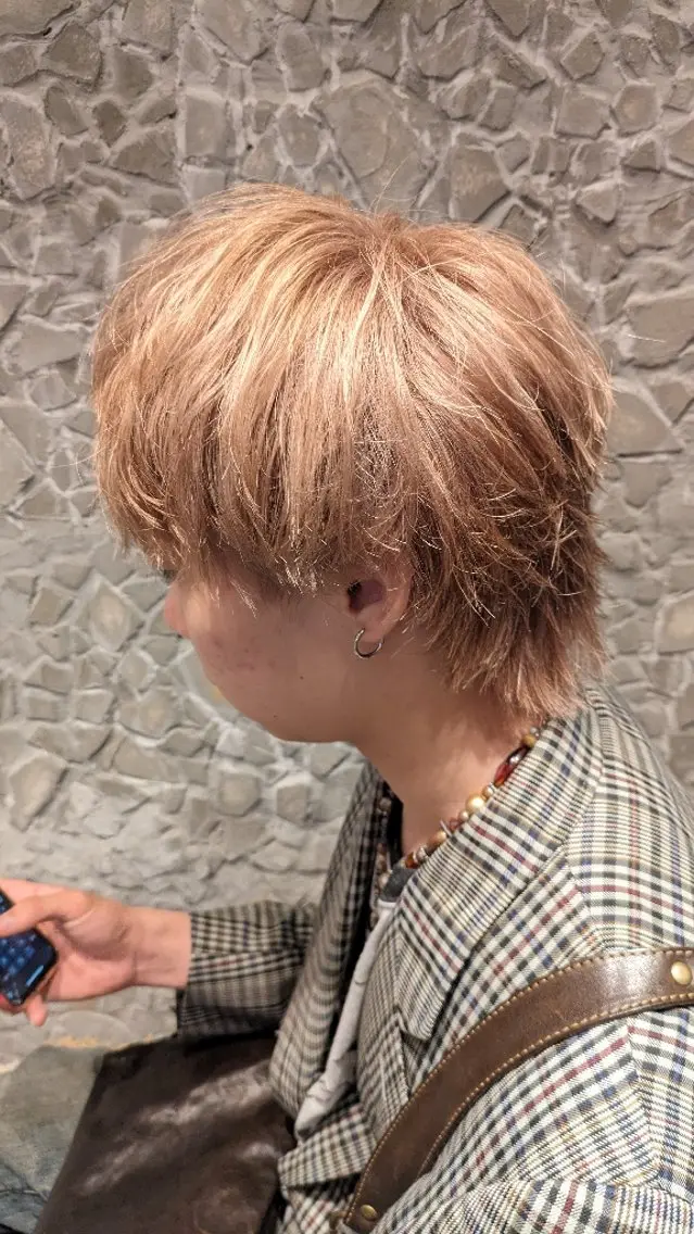 ミディアム メンズ メンズウルフカット ウルフカット こだっく /メンズカットのヘアスタイル