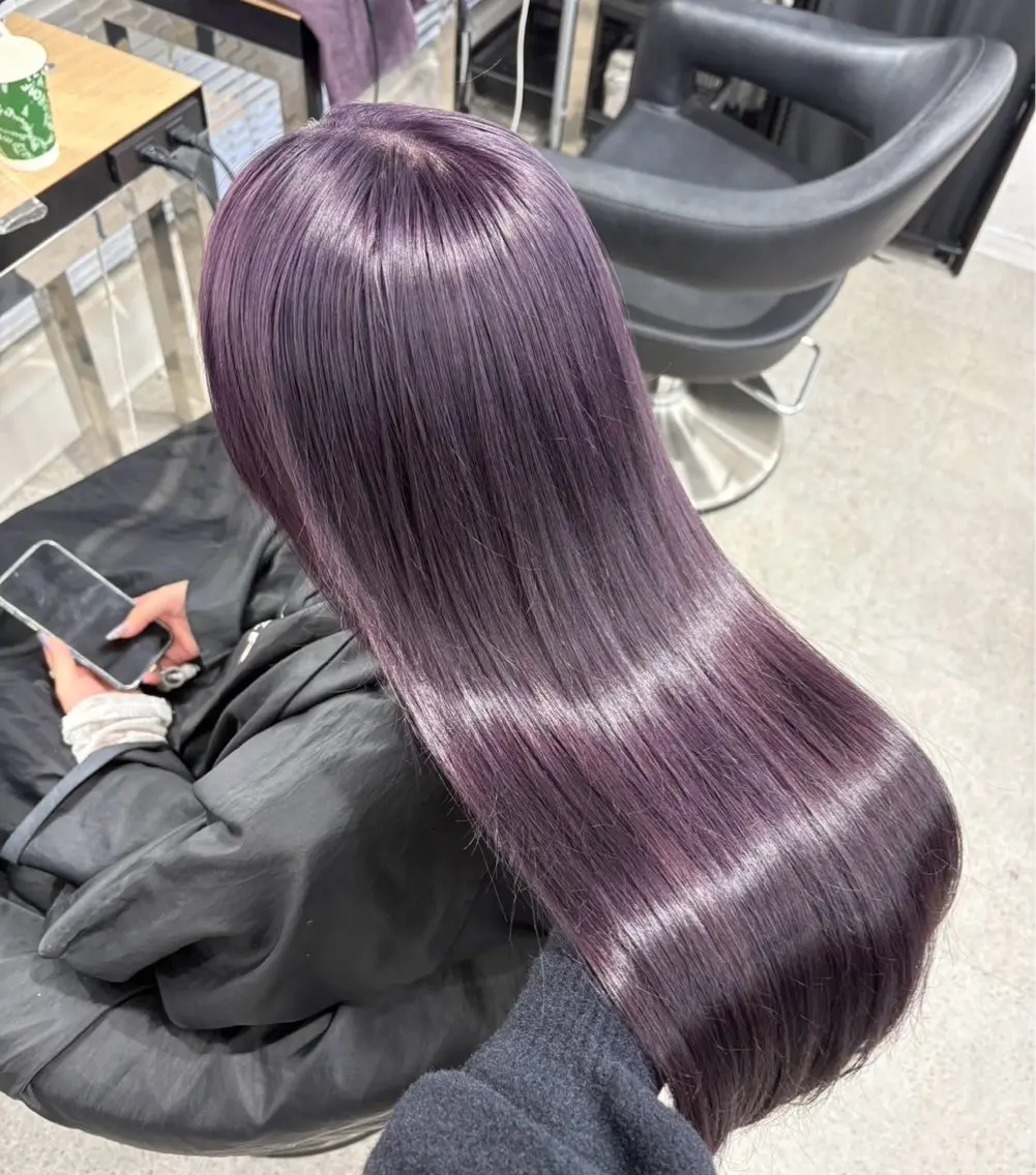 ロング ヘアカラー miku/ラベンダー 透明感カラー🪻❤︎のヘアスタイル