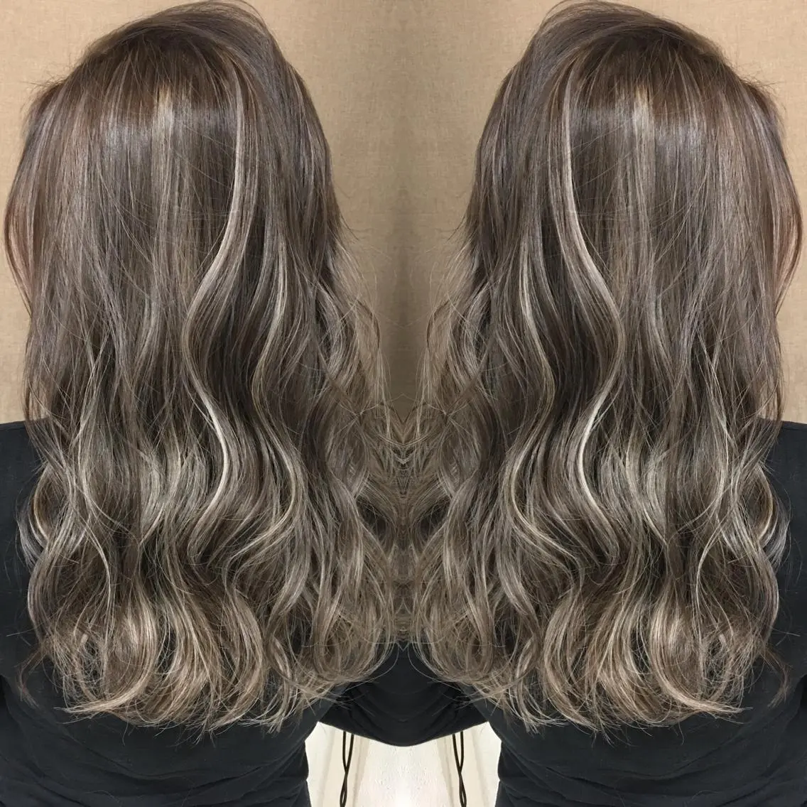 ロング カラー ハイライトカラー 3Dハイライト ハイライト ヘアカラー トリートメント 井上 一平のヘアスタイル