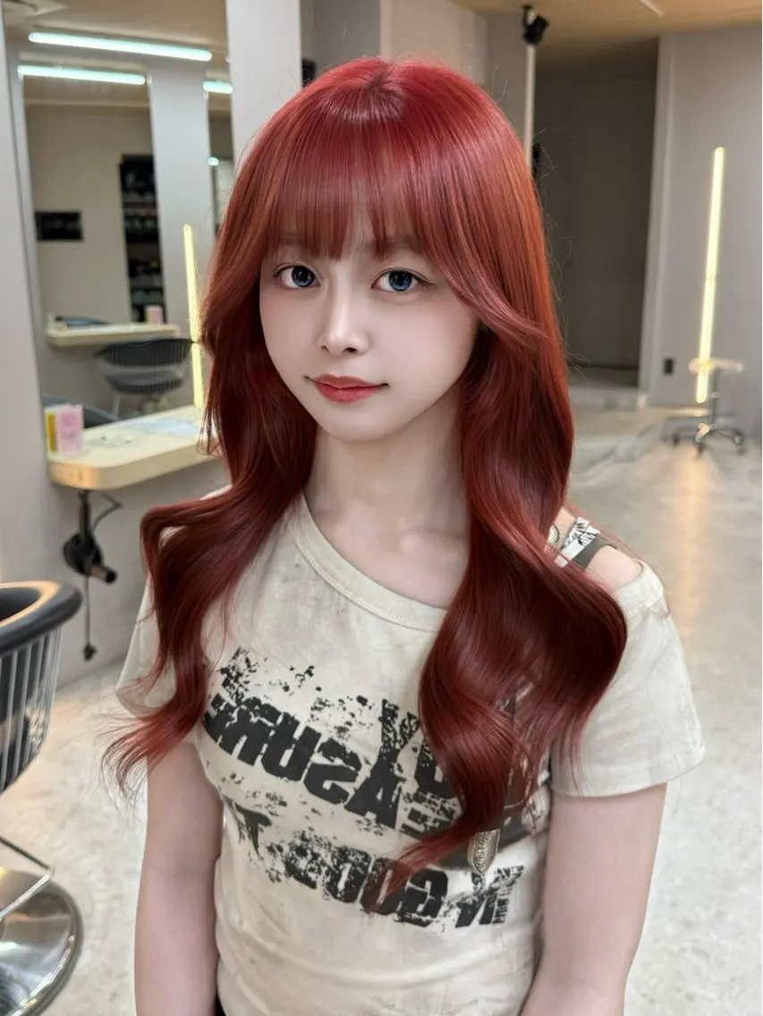 ロング くびれヘア 顔周りカット 髪質改善 韓国風ヘア レイヤーカット 平山 翔意のヘアスタイル