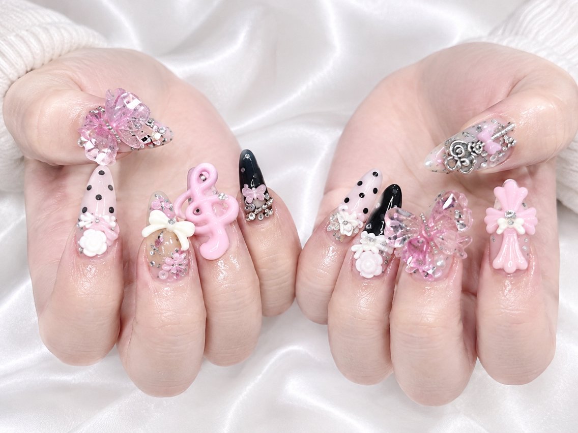 ロング 韓国風ヘア ロング ハンドネイル ハンドケア CHIBI NAIL SALON 船橋のネイルデザイン