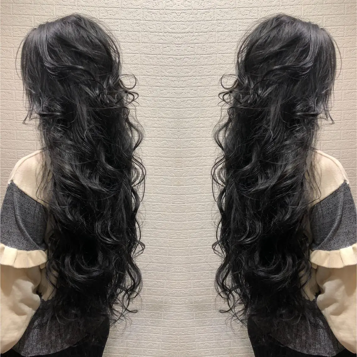 ロング カラー ブリーチ ブルーカラー ブルージュ ヘアカラー 髪質改善美容師 中村 一のヘアスタイル
