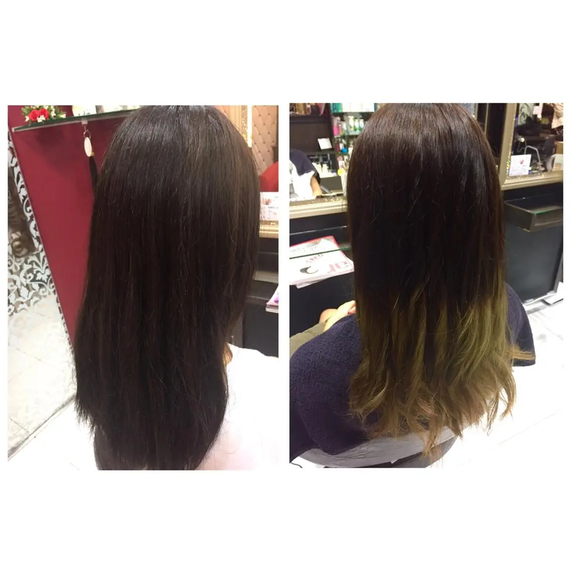 ロング カラー アッシュ アッシュグレー ブリーチ ブルーカラー グラデーションカラー ショート/レイヤー 🎀細沼玲花のヘアスタイル