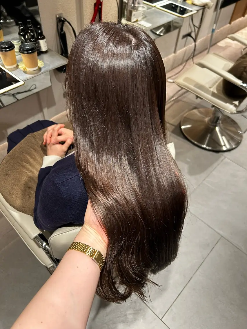 ロング カラー ヘアカラー トリートメント 艶感/ナチュラル 🌿マアヤのヘアスタイル