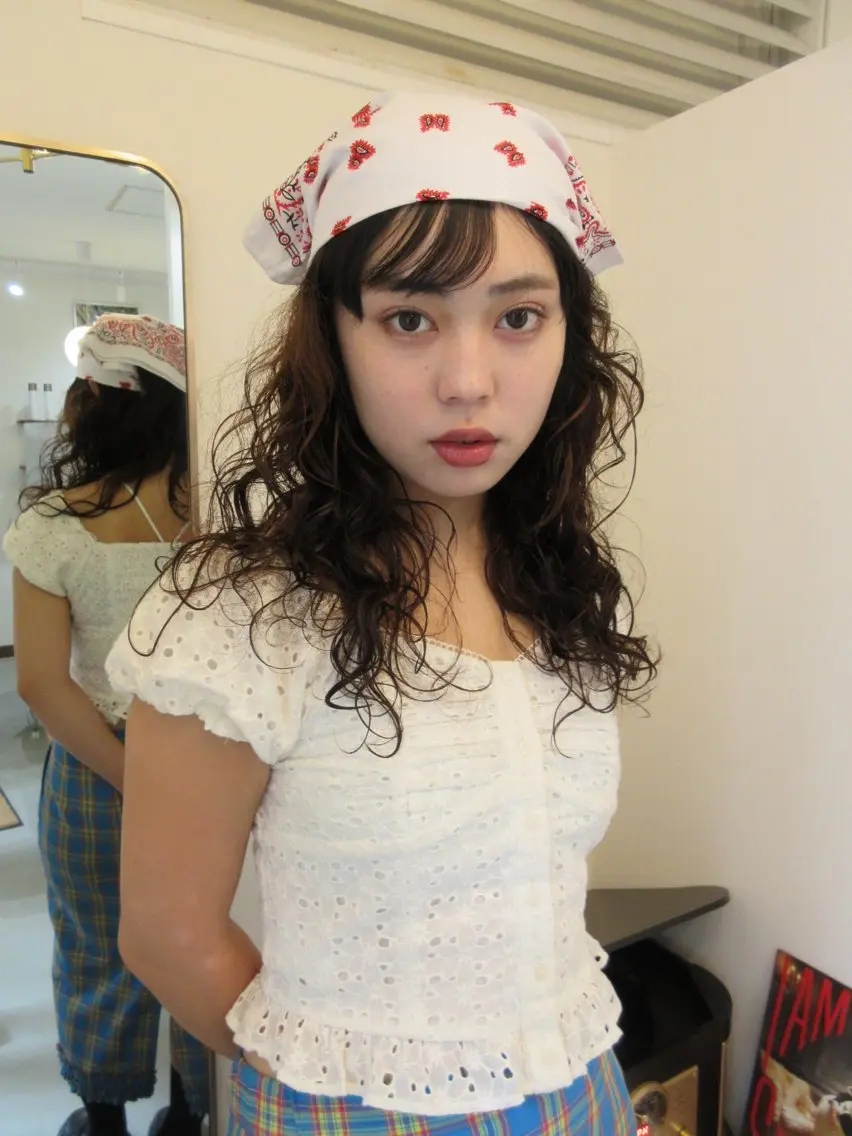 セミロング カラー パーマ くすみカラー/ ora🪡🤎のヘアスタイル