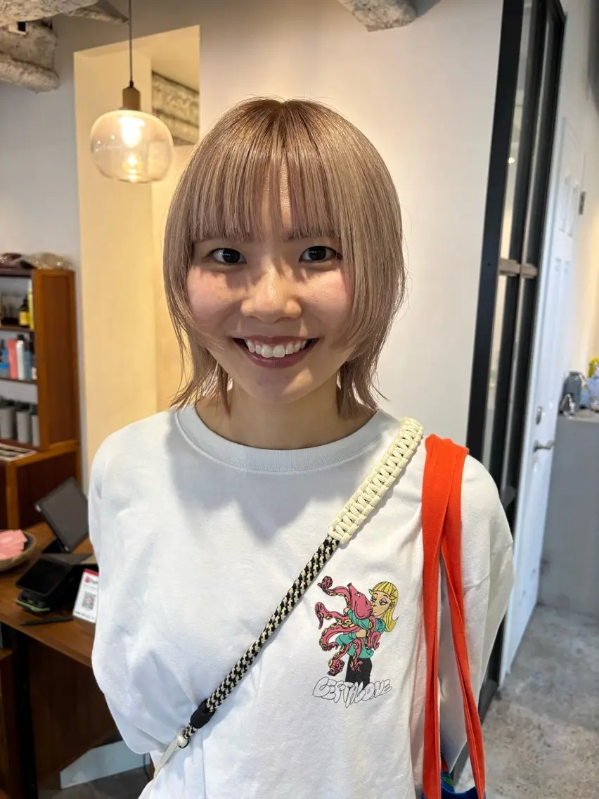 ショート カラー ヘアカラー トリートメント Hayashi Shioriのヘアスタイル