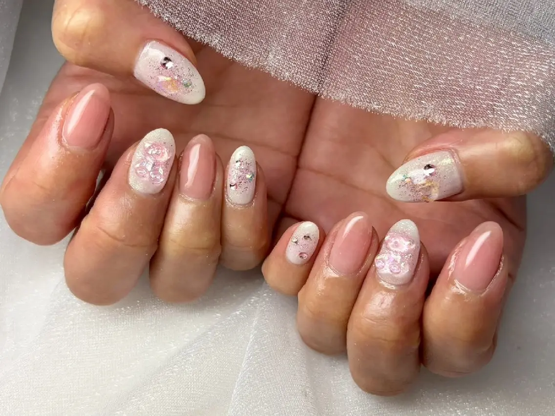 monthly design nail💙(オフなし)【ケア込み】の写真