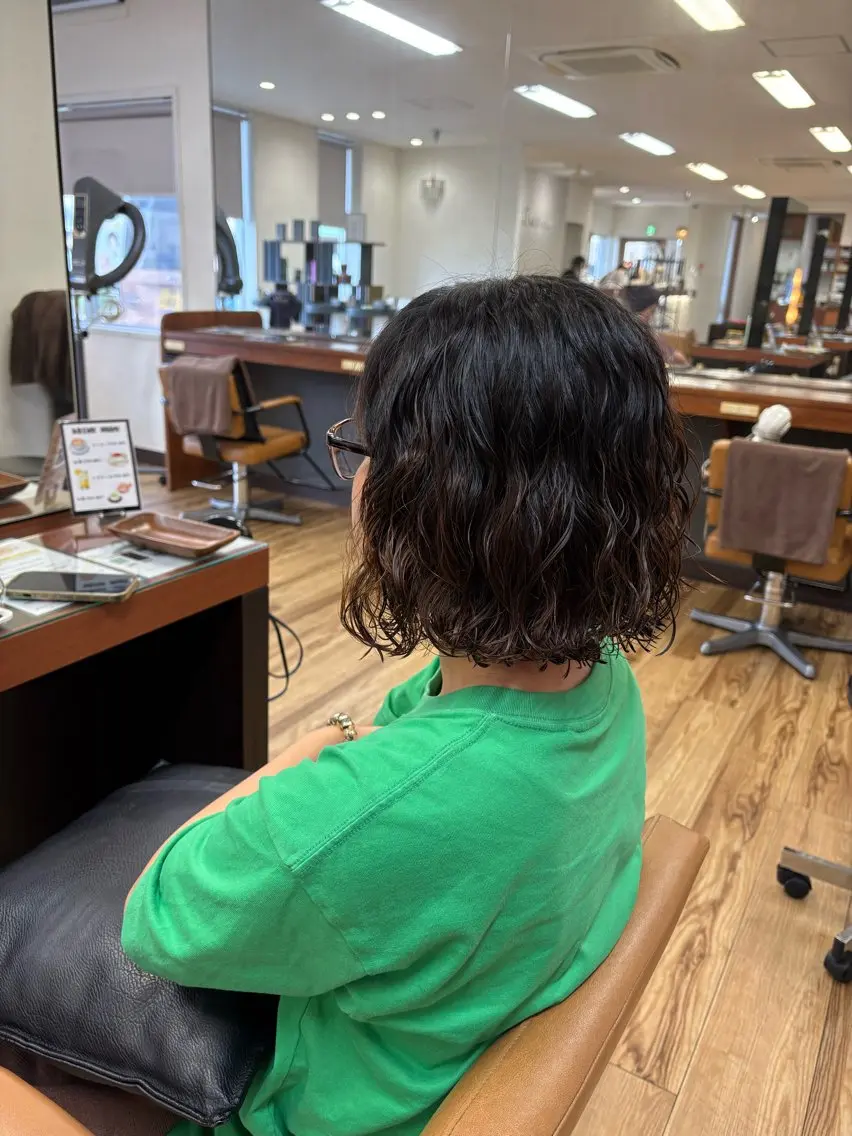 ショート パーマ カット パーマ スー 髪質改善 レイヤーのヘアスタイル