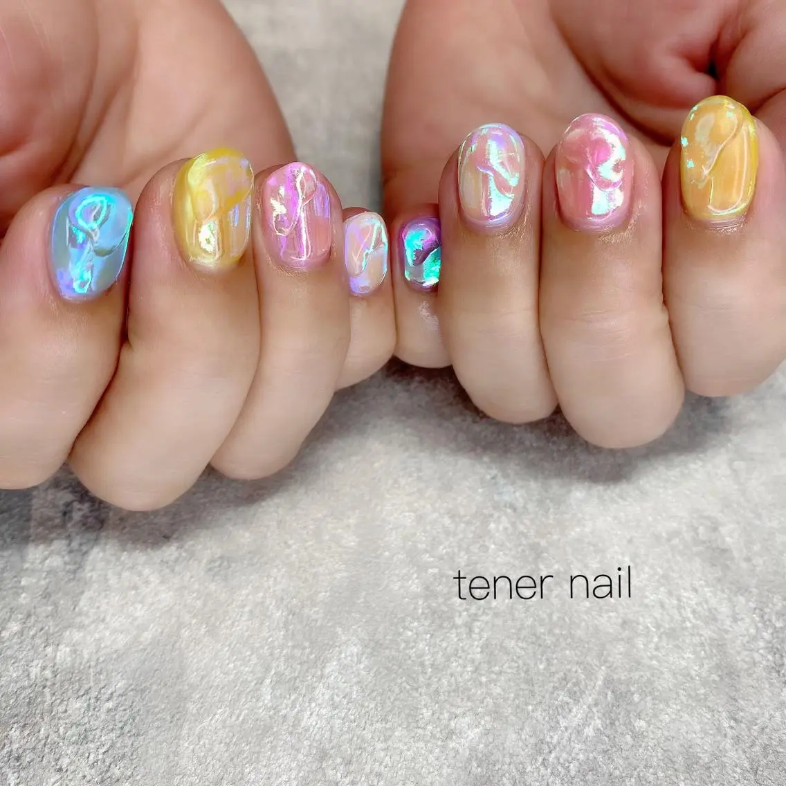 ネイル 氷ネイル・うるうるネイル テネルネイル tener nailのネイルデザイン