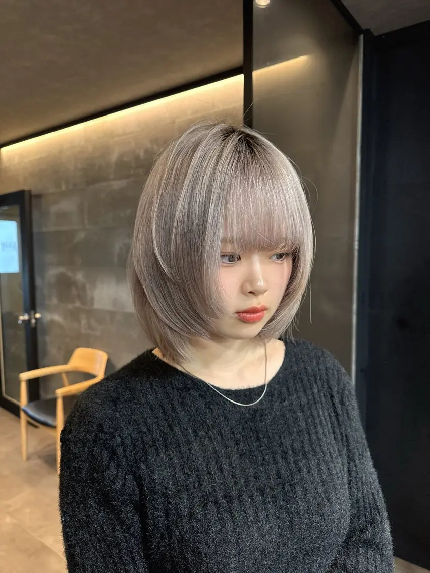 ミディアム カラー ヘアアレンジ トリートメント 韓国ヘア指名率 No. 1小堀京介のヘアスタイル