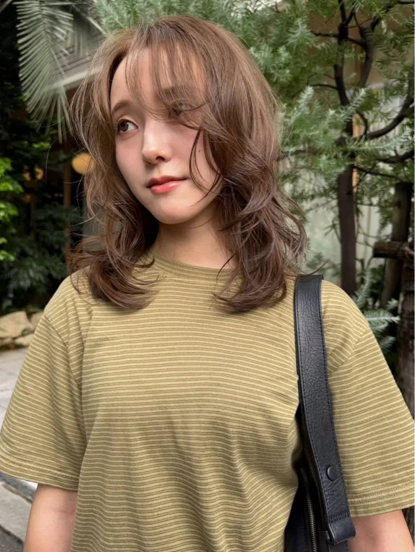 ミディアム カラー YUI★梅田美容室★ ニュアンスカラー★のヘアスタイル
