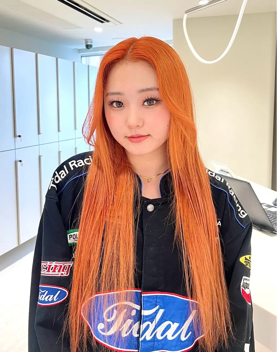 ロング カラー オレンジ ヘアカラー aoi 🌻keen立川🌻のヘアスタイル