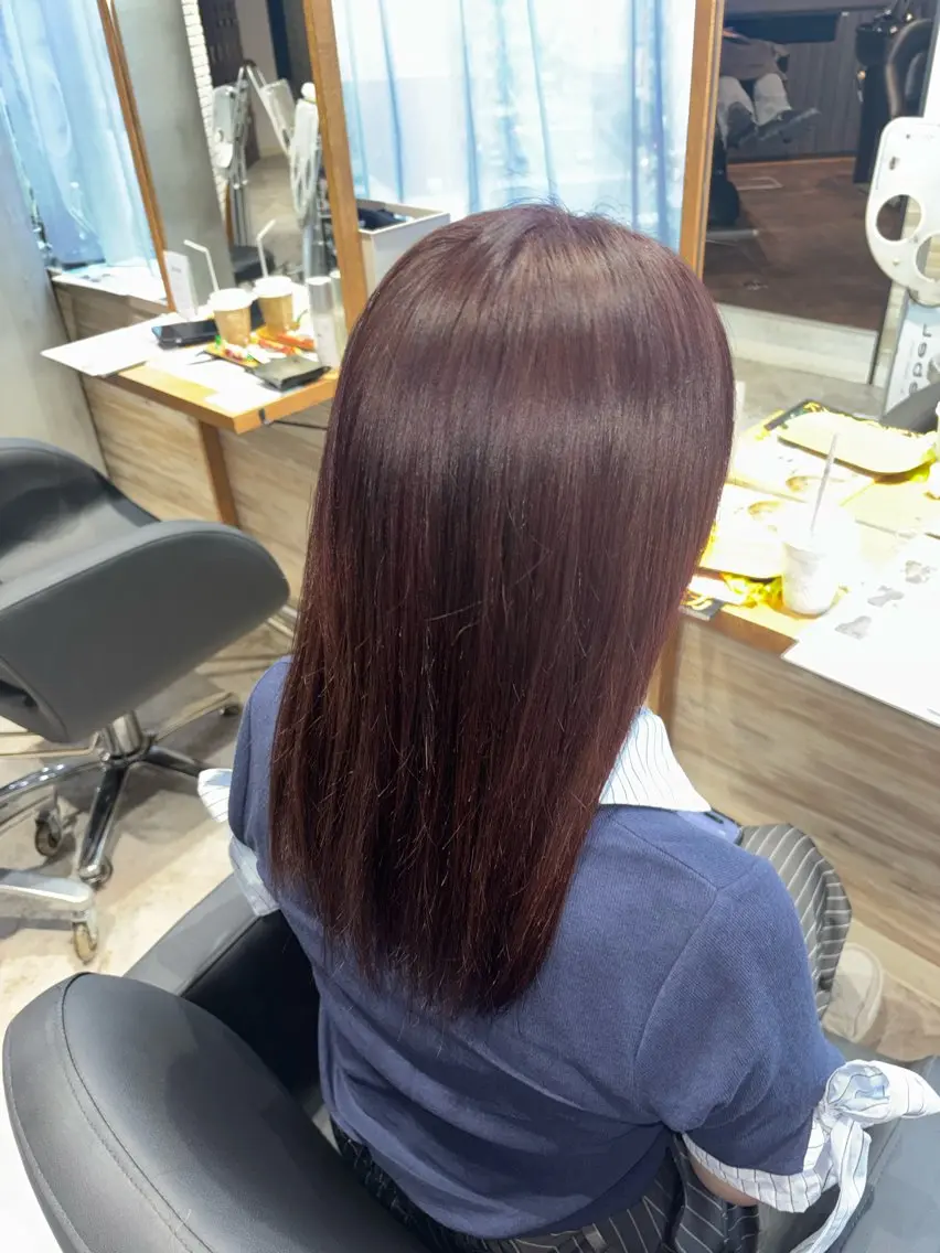 カラー レッドカラー LupibyLee まみのヘアスタイル